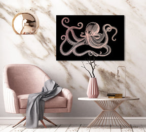 Octopus Rosé auf Acryl - Affengeile Bilder
