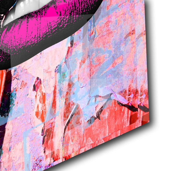 Pink Art Lips Neon auf Acrylglas - Affengeile Bilder