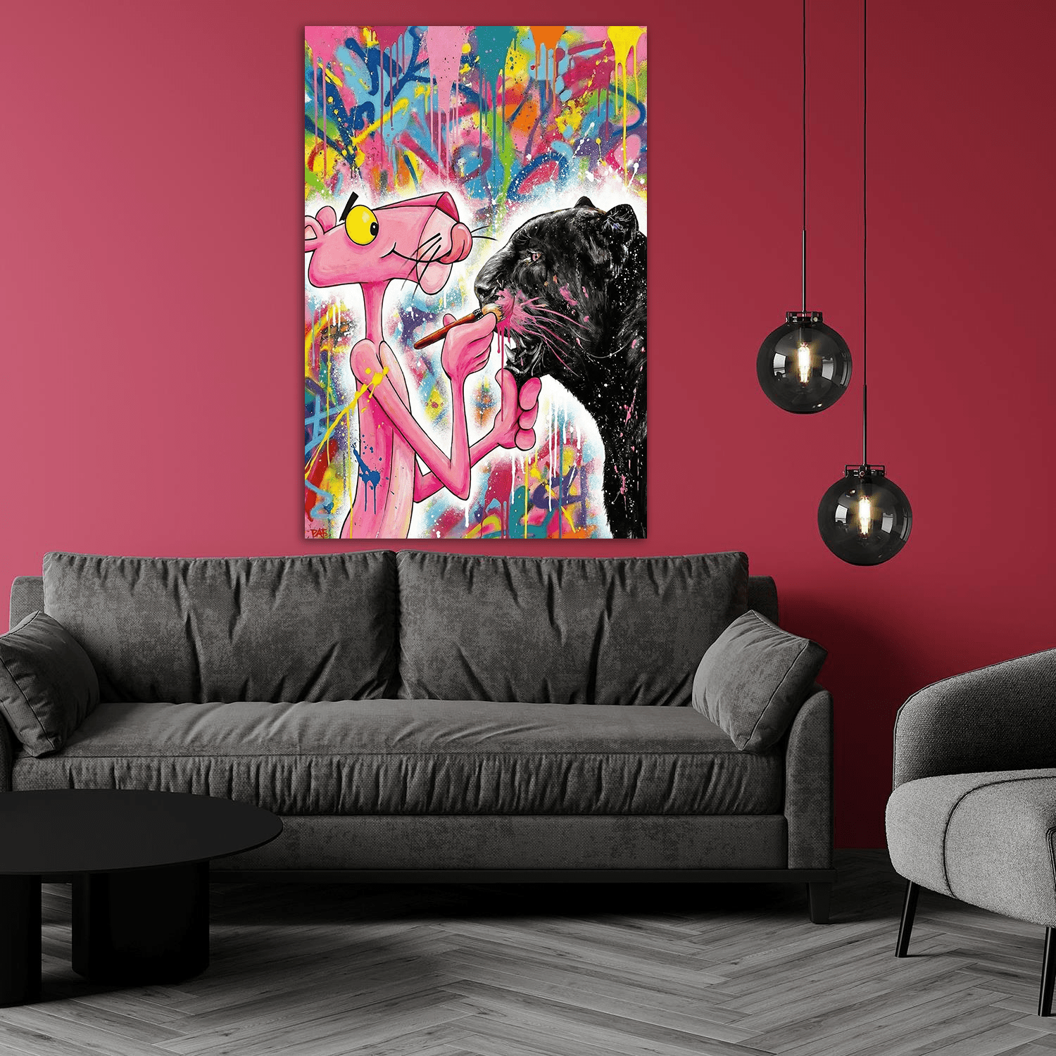 Pink Panther Painting by Adrian Vieriu - Affengeile Bilder