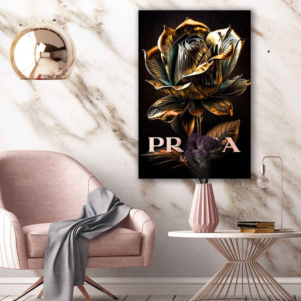 Prada Rose by Adrian Vieriu Rosé auf Acryl - Affengeile Bilder