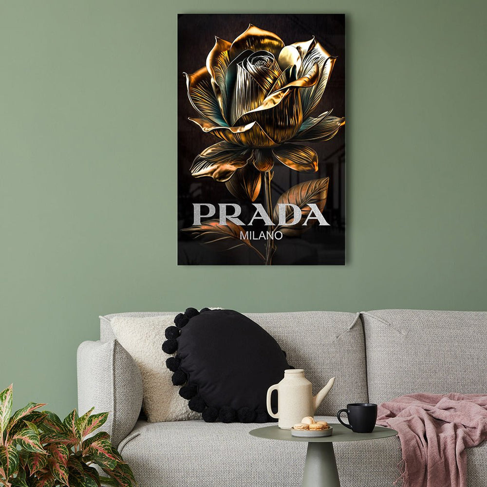 Prada Rose by Adrian Vieriu Silber auf Acryl - Affengeile Bilder