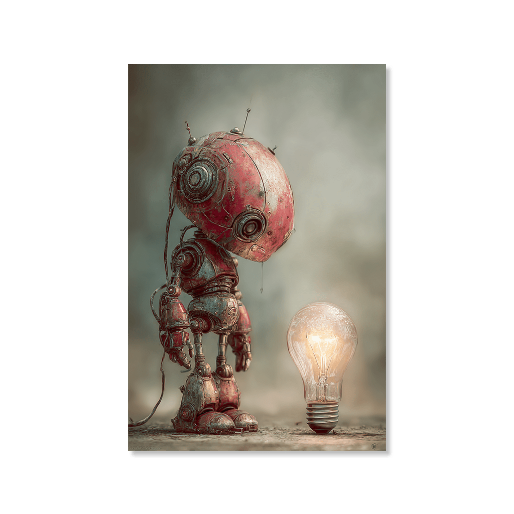Robot & Light Bulb Concept I by Catill - Affengeile Bilder