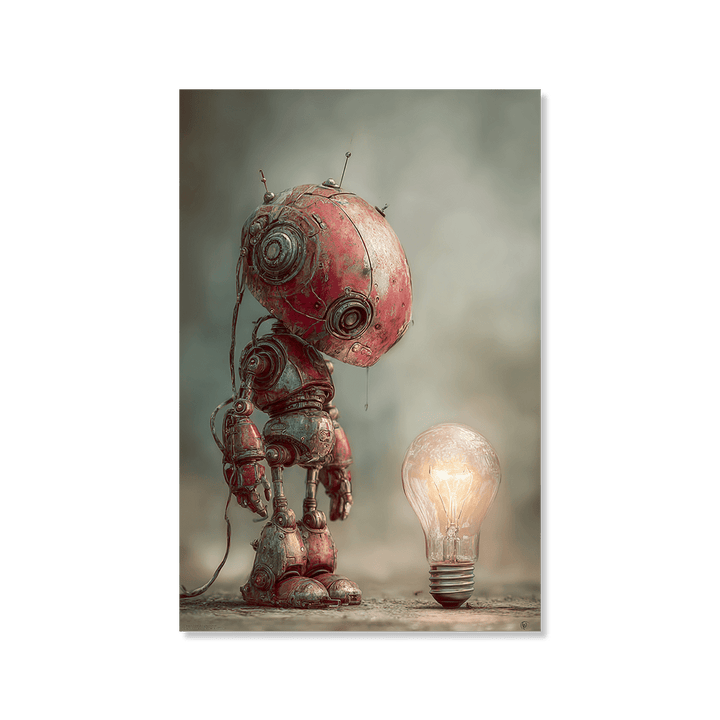 Robot & Light Bulb Concept I by Catill - Affengeile Bilder