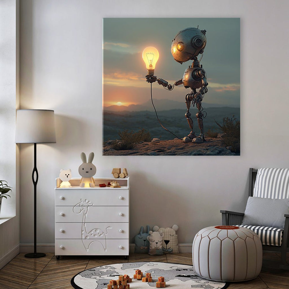 Robot with Lightbulb by Catill - Affengeile Bilder