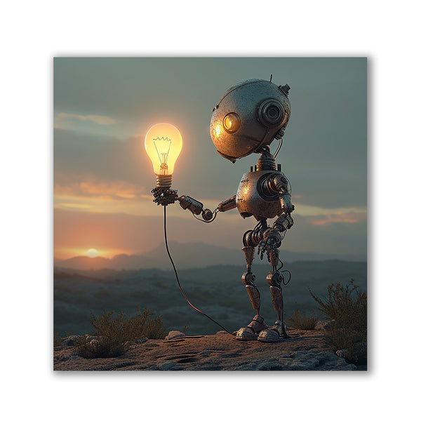 Robot with Lightbulb by Catill - Affengeile Bilder