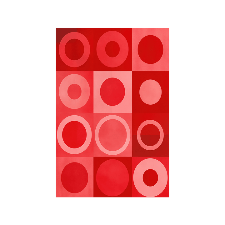 Rote Kreise Abstrakte Malerei by Frank Daske - Affengeile Bilder