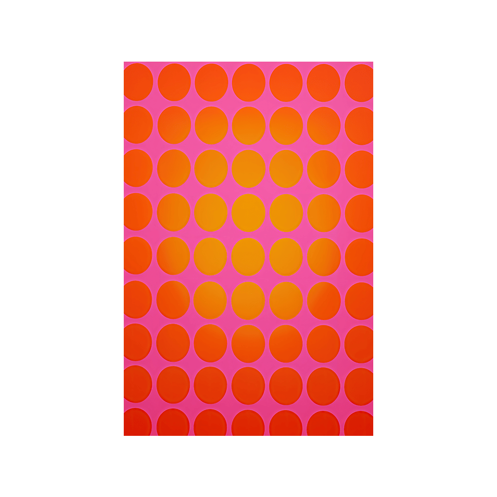 Rote und gelbe Kreise auf pink by Frank Daske - Affengeile Bilder