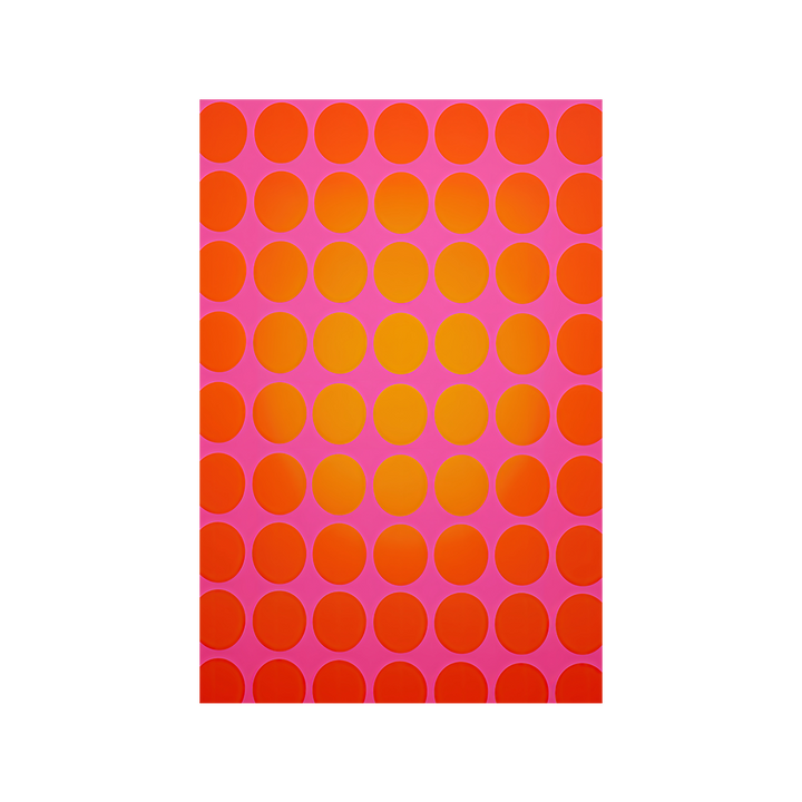Rote und gelbe Kreise auf pink by Frank Daske - Affengeile Bilder