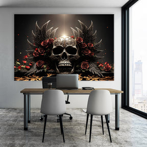 Skull and Roses by Adrian Vieriu - Affengeile Bilder