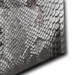 Snake Skin Silber auf Acryl - Affengeile Bilder