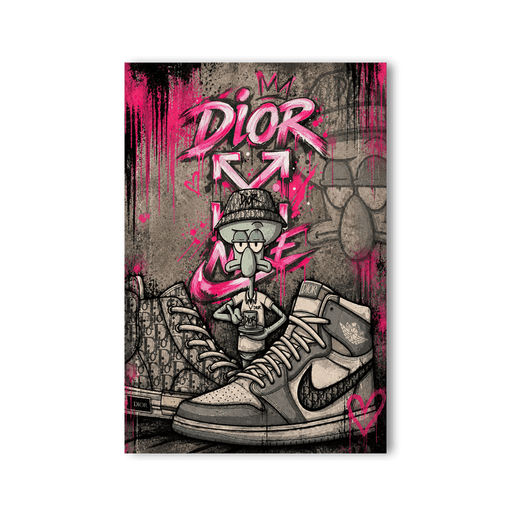 Streetart Squidward - Dior x Nike by Mark Matthews - Affengeile Bilder