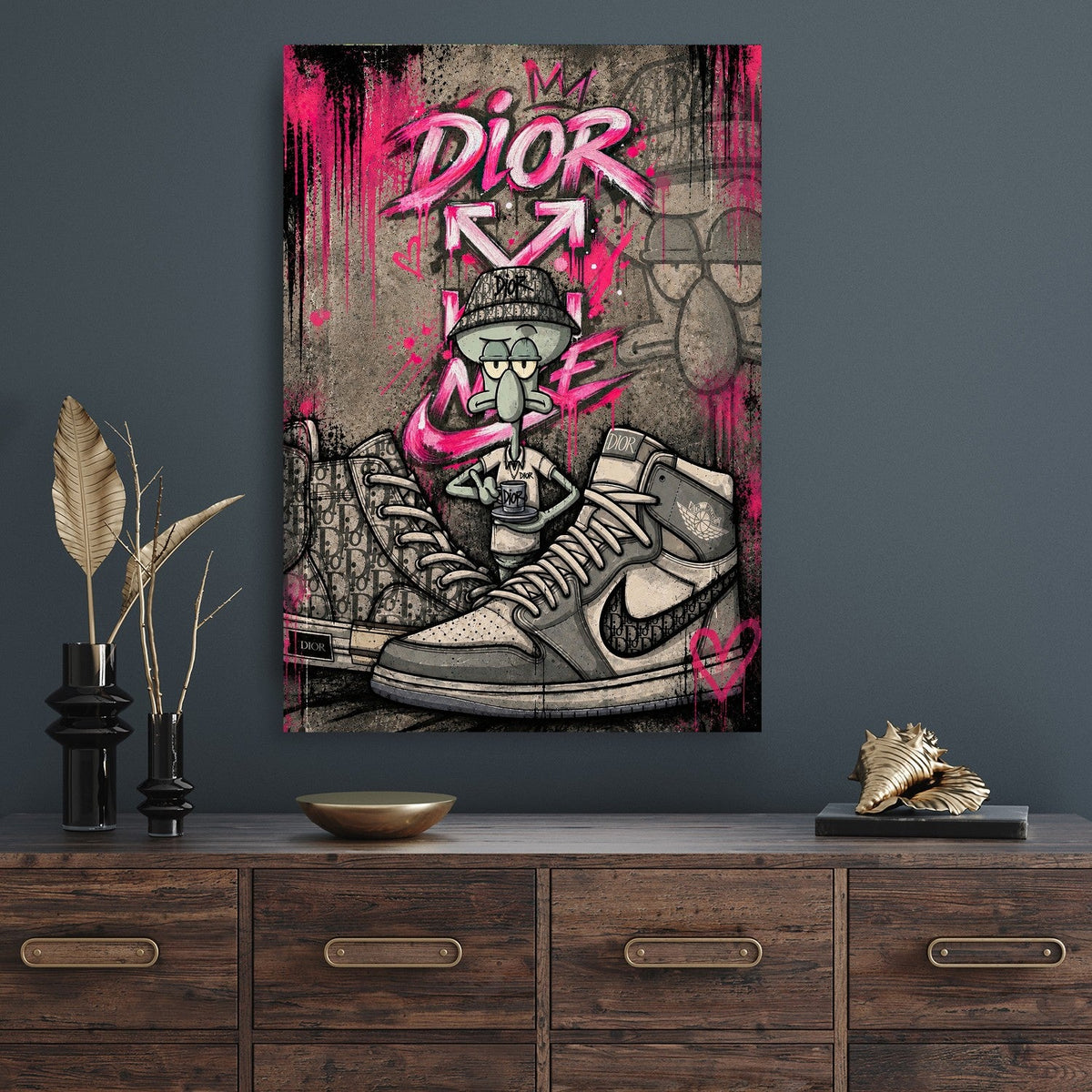 Streetart Squidward - Dior x Nike by Mark Matthews - Affengeile Bilder