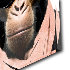 Stylish Monkey - Sunglasses by Adrian Vieriu Rosé auf Acryl - Affengeile Bilder