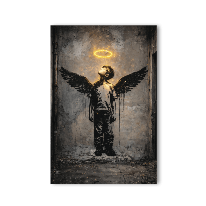 Urban Angel x Stencil Streetart by Mark Matthews - Affengeile Bilder