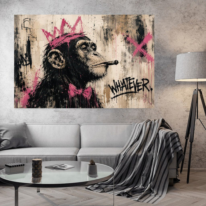 Whatever Chimp x Stencil Streetart by Mark Matthews - Affengeile Bilder