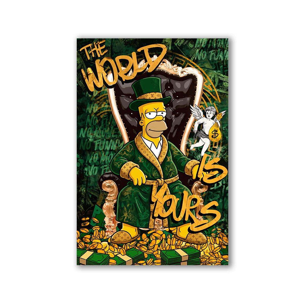 World Is Yours Homer by Adrian Vieriu - Affengeile Bilder