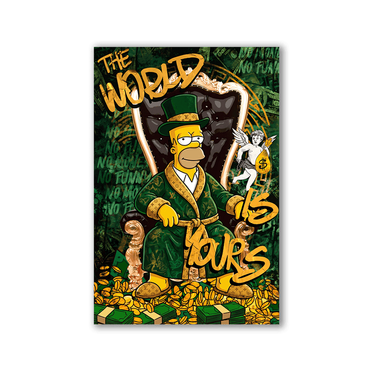 World Is Yours Homer by Adrian Vieriu - Affengeile Bilder