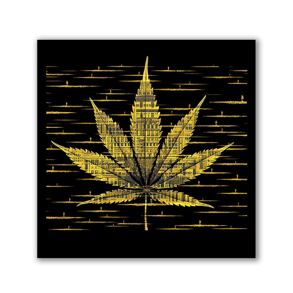 Yellow Cannabis Leaf by Catill - Affengeile Bilder