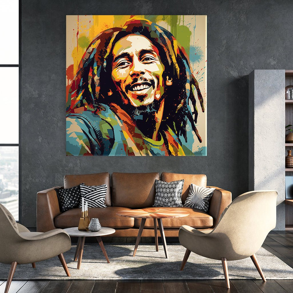 Bob Marley - Pop Art Portrait by Frank Daske - Affengeile Bilder