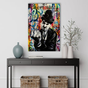 Chaplin Art No 1 by Banksy - Affengeile Bilder