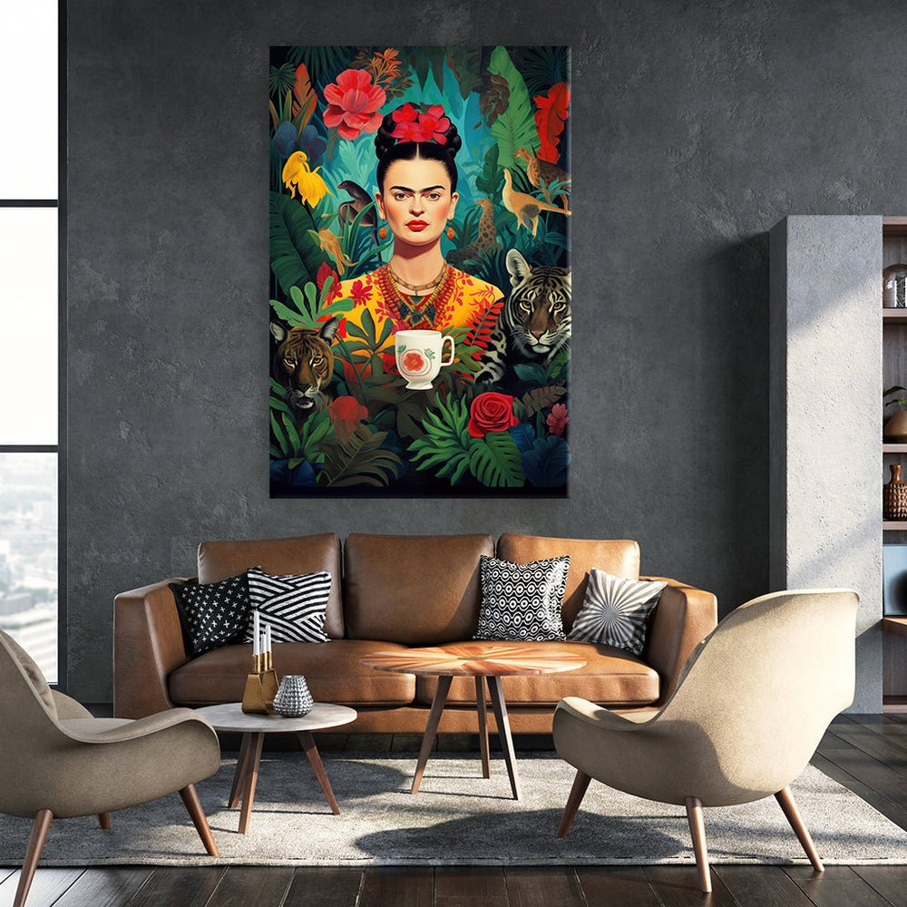 coffeetime with Frida Kahlo and Henri Rousseau by Frank Daske - Affengeile Bilder