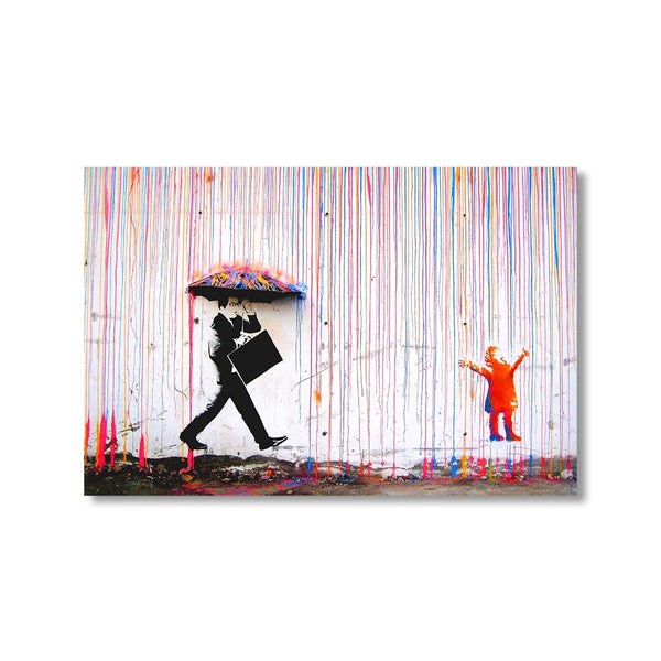 Colored Rain by Banksy - Affengeile Bilder