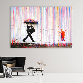 Colored Rain by Banksy - Affengeile Bilder