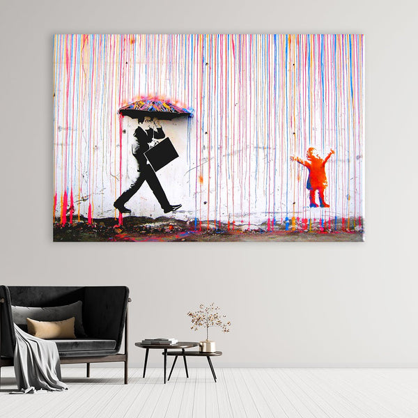Colored Rain by Banksy - Affengeile Bilder