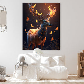 Deer with Butterflies by Zenzdesign - Affengeile Bilder