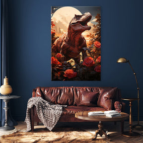 Dinosaur in Roses by Markus Mikolai - Affengeile Bilder