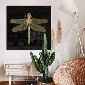 Dragonfly Goldversion auf Acryl - Affengeile Bilder