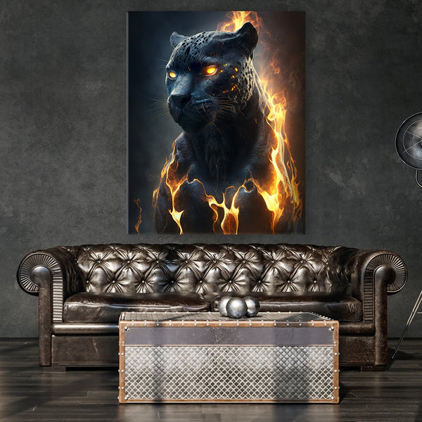 Flamed Black Panther by Zenzdesign - Affengeile Bilder