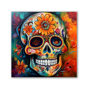 Flowers on Sugarskull by Natale Palazzo - Affengeile Bilder