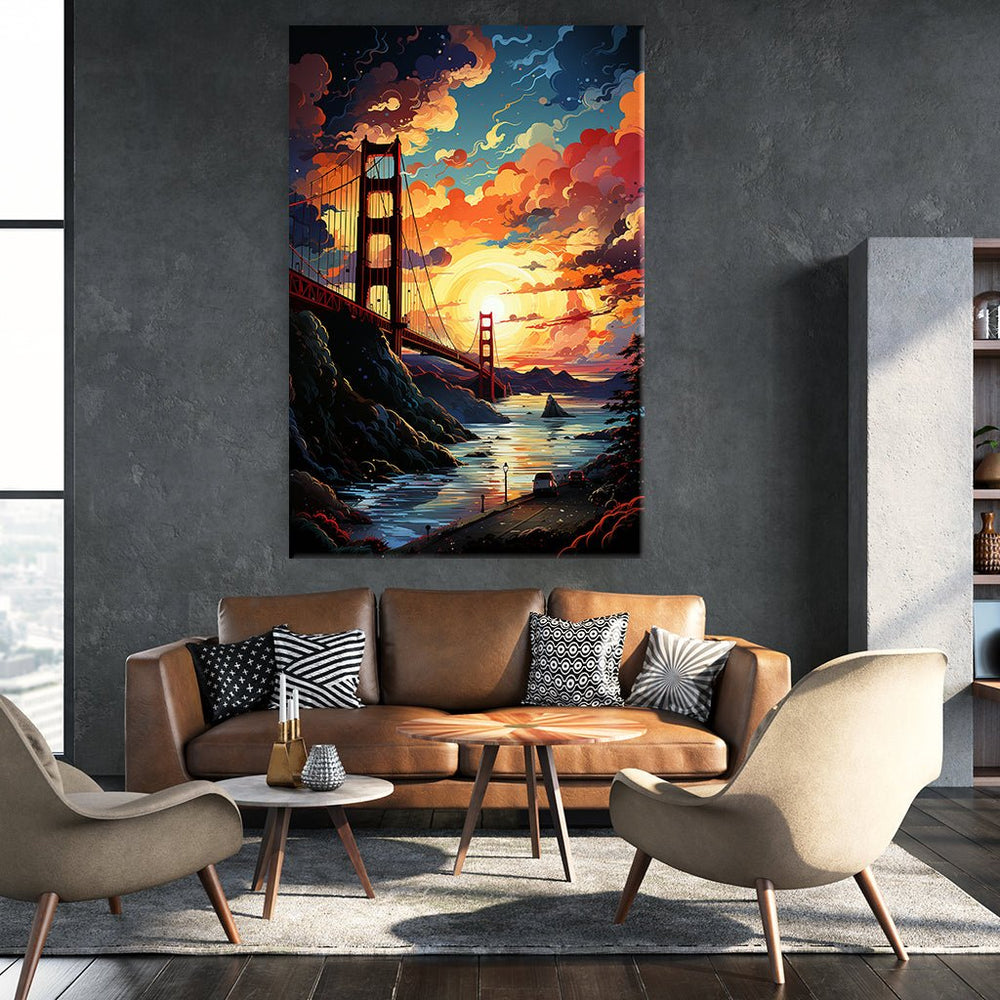 Golden Gate Bridge Pop Art by Catill - Affengeile Bilder