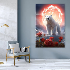 Icebear in Roses by Markus Mikolai - Affengeile Bilder