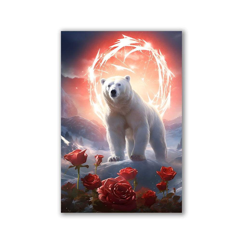 Icebear in Roses by Markus Mikolai - Affengeile Bilder