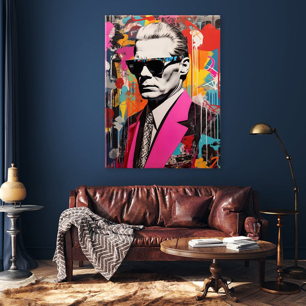 Karl Lagerfeld - Pop Art Portrait by Frank Daske - Affengeile Bilder