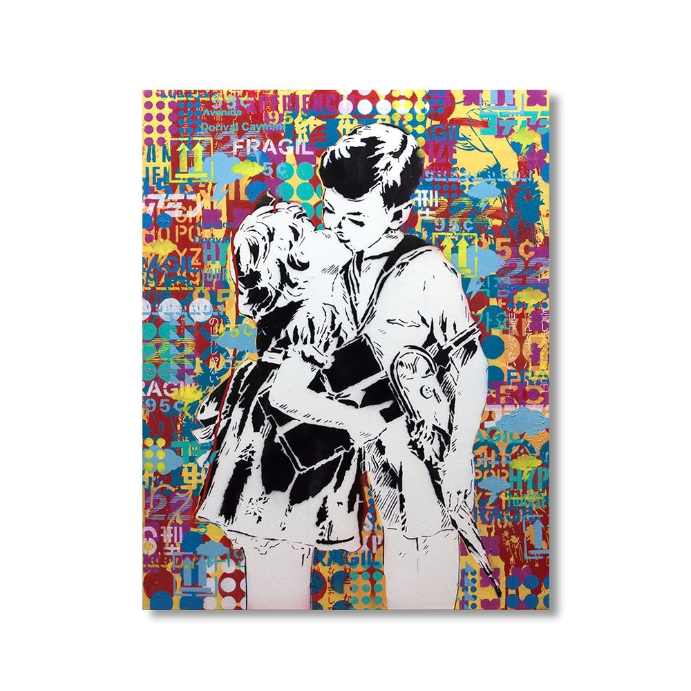 Kiss by Banksy - Affengeile Bilder