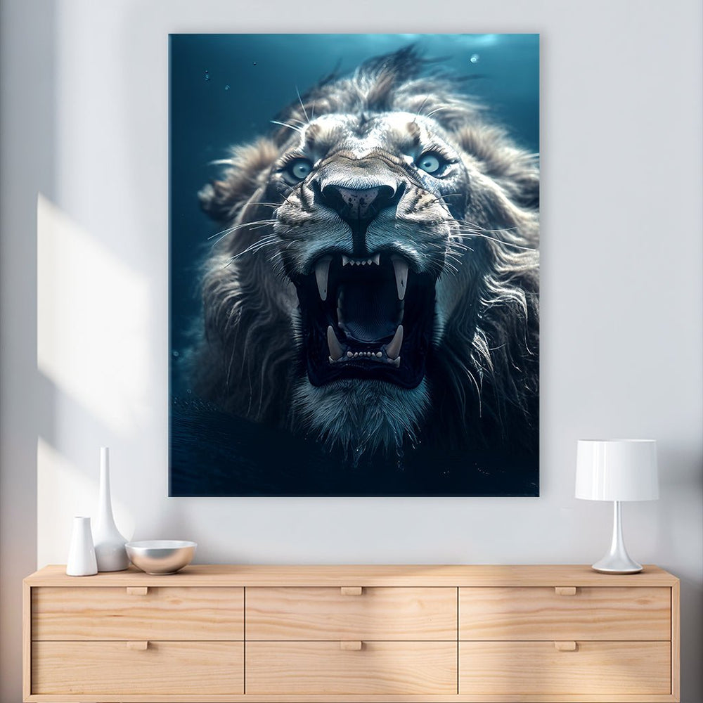 Lion Swimming by Zenzdesign - Affengeile Bilder