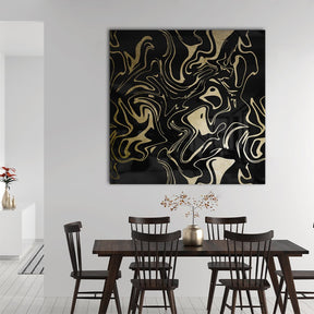 Liquid Swirl Goldversion auf Acryl - Affengeile Bilder