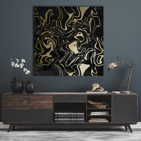 Liquid Swirl Goldversion auf Acryl - Affengeile Bilder