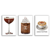 "Luxury Coffeetime" Triptychon - Affengeile Bilder