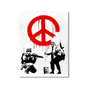 Make Peace not War by Banksy - Affengeile Bilder