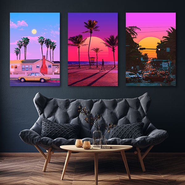 "Miami Summer Dream" - Triptychon by Yagedan - Affengeile Bilder