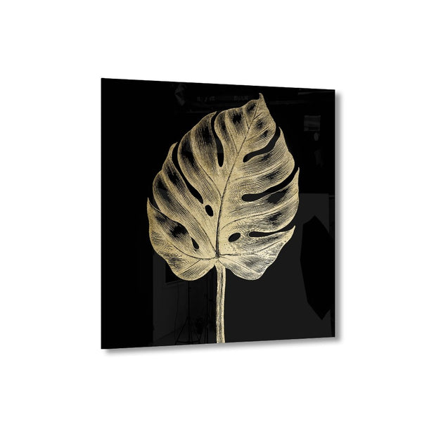 Monstera No. 1 Goldversion auf Acryl - Affengeile Bilder