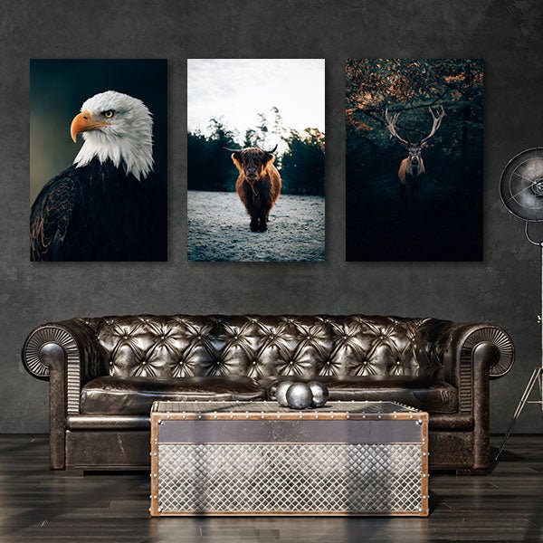 "Nordic Animals" - Triptychon by Philipp Pilz - Affengeile Bilder