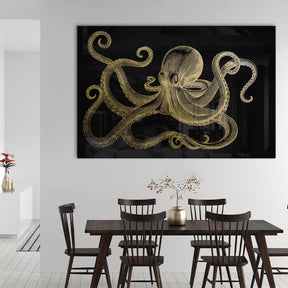Octopus Goldversion auf Acryl - Affengeile Bilder