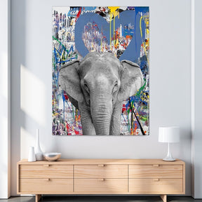 Pop Art Elefant Blau - Affengeile Bilder