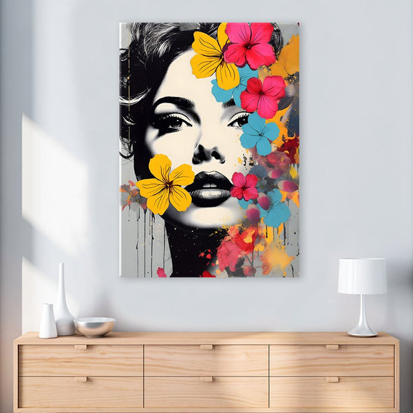 Popart Flowerwoman by Rosa Piazza - Affengeile Bilder