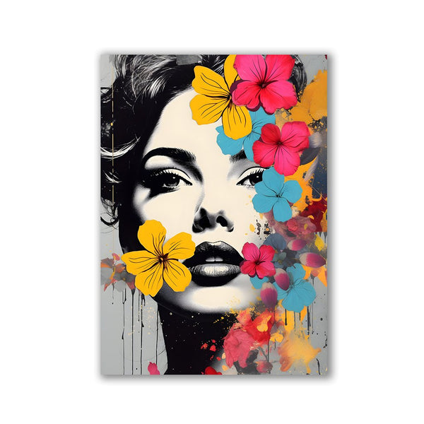 Popart Flowerwoman by Rosa Piazza - Affengeile Bilder